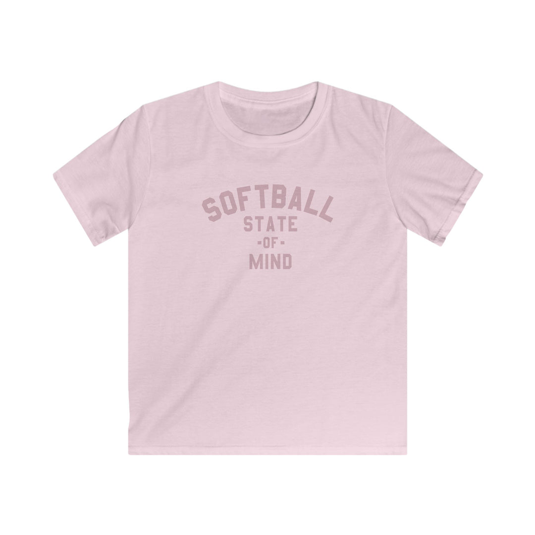 Kids Softball State Of Mind Tee - Rake Baseball Company - RAKE BASEBALL | BASEBALL T-SHIRT | BASEBALL CLOTHING | GOOD VIBES ONLY