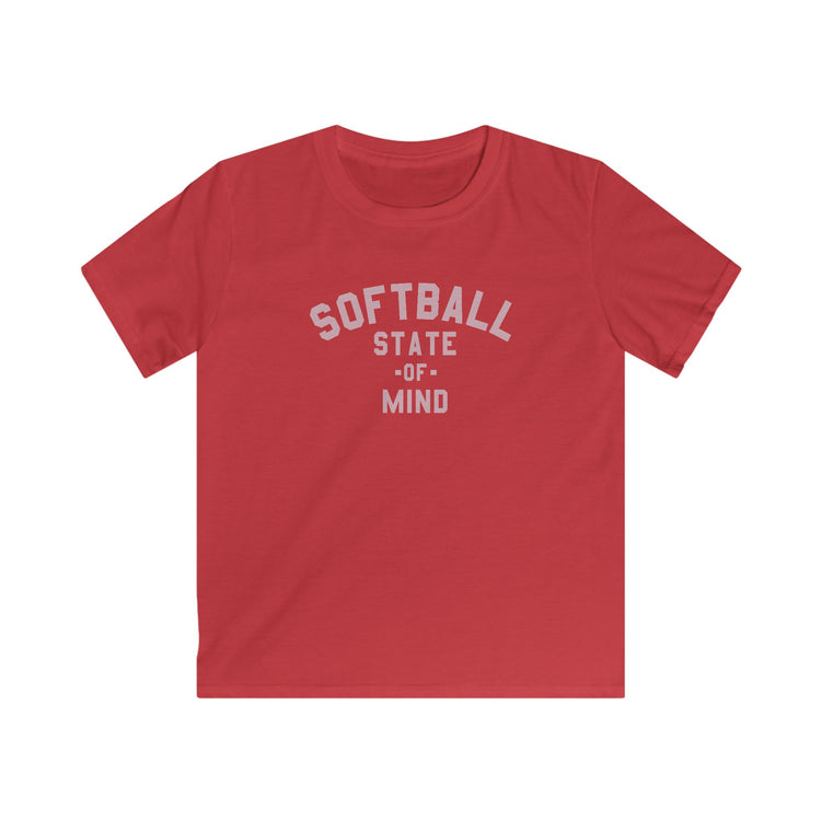 Kids Softball State Of Mind Tee - Rake Baseball Company - RAKE BASEBALL | BASEBALL T-SHIRT | BASEBALL CLOTHING | GOOD VIBES ONLY
