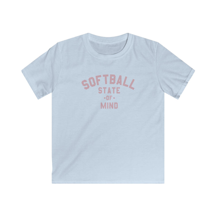 Kids Softball State Of Mind Tee - Rake Baseball Company - RAKE BASEBALL | BASEBALL T-SHIRT | BASEBALL CLOTHING | GOOD VIBES ONLY