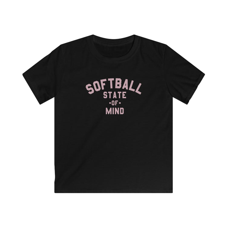 Kids Softball State Of Mind Tee - Rake Baseball Company - RAKE BASEBALL | BASEBALL T-SHIRT | BASEBALL CLOTHING | GOOD VIBES ONLY