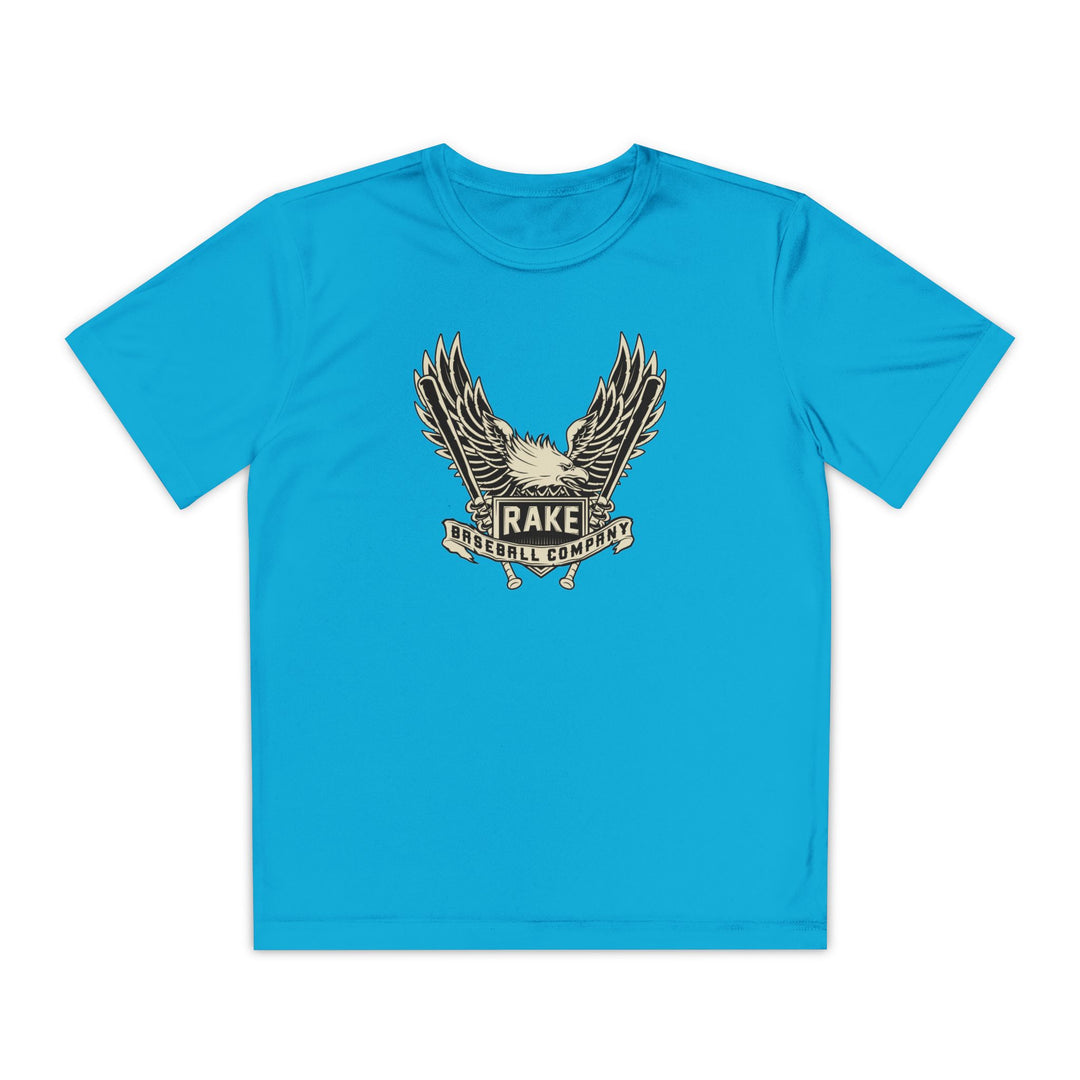 Kids Rake Eagle Dry Fit Tee - Rake Baseball Company - RAKE BASEBALL | BASEBALL T-SHIRT | BASEBALL CLOTHING | GOOD VIBES ONLY