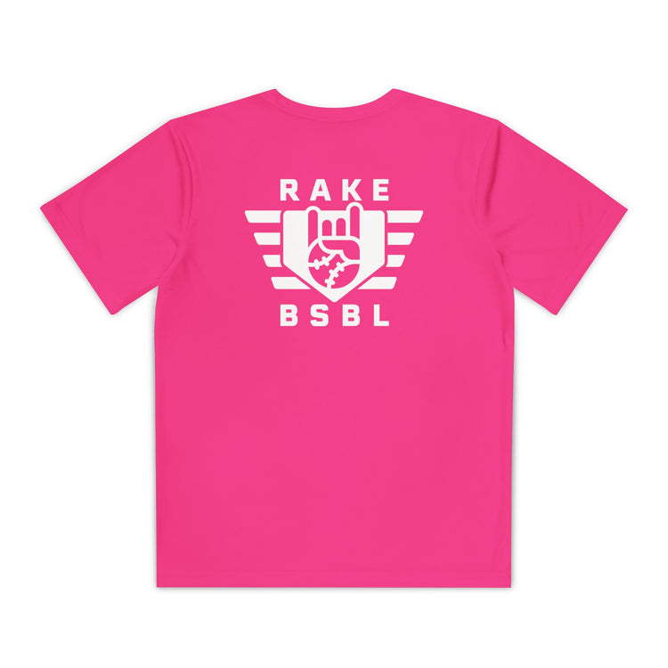 Kids Rake Flag Dry Fit Tee - Rake Baseball Company - RAKE BASEBALL | BASEBALL T-SHIRT | BASEBALL CLOTHING | GOOD VIBES ONLY