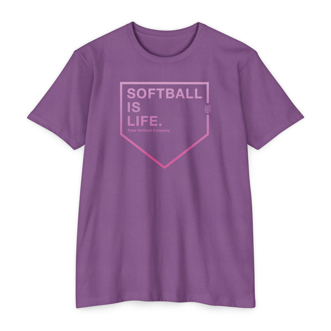 Softball Is Life Tee - Rake Baseball Company - RAKE BASEBALL | BASEBALL T-SHIRT | BASEBALL CLOTHING | GOOD VIBES ONLY