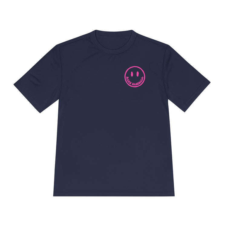 Rake Smile Dry Fit Tee - Rake Baseball Company - RAKE BASEBALL | BASEBALL T-SHIRT | BASEBALL CLOTHING | GOOD VIBES ONLY