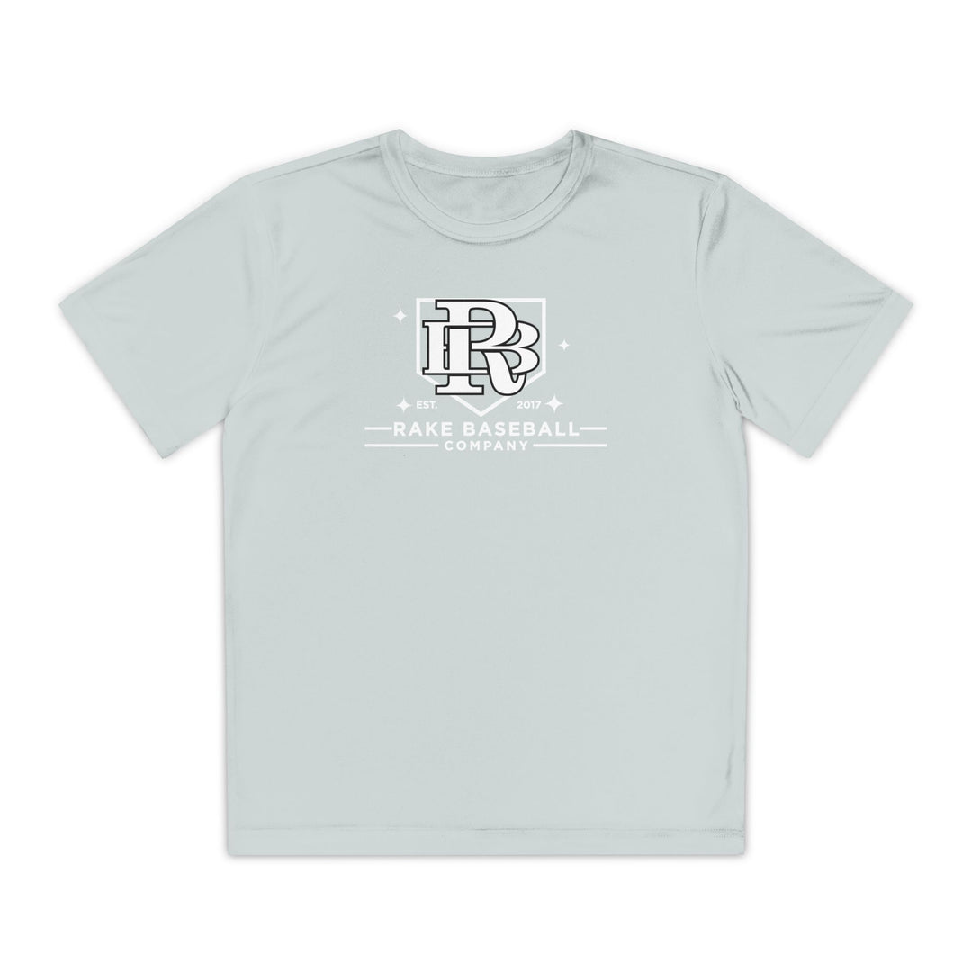 Kids Rake Baseball Homeplate Tee Dry Fit Tee - Rake Baseball Company - RAKE BASEBALL | BASEBALL T-SHIRT | BASEBALL CLOTHING | GOOD VIBES ONLY