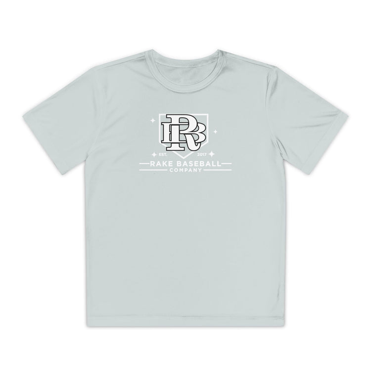 Kids Rake Baseball Homeplate Tee Dry Fit Tee - Rake Baseball Company - RAKE BASEBALL | BASEBALL T-SHIRT | BASEBALL CLOTHING | GOOD VIBES ONLY