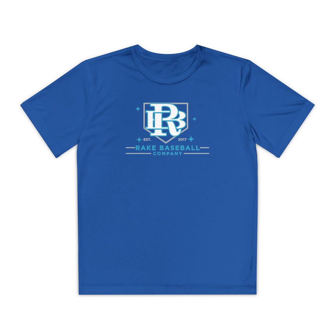 Kids Rake Baseball Homeplate Tee Dry Fit Tee - Rake Baseball Company - RAKE BASEBALL | BASEBALL T-SHIRT | BASEBALL CLOTHING | GOOD VIBES ONLY