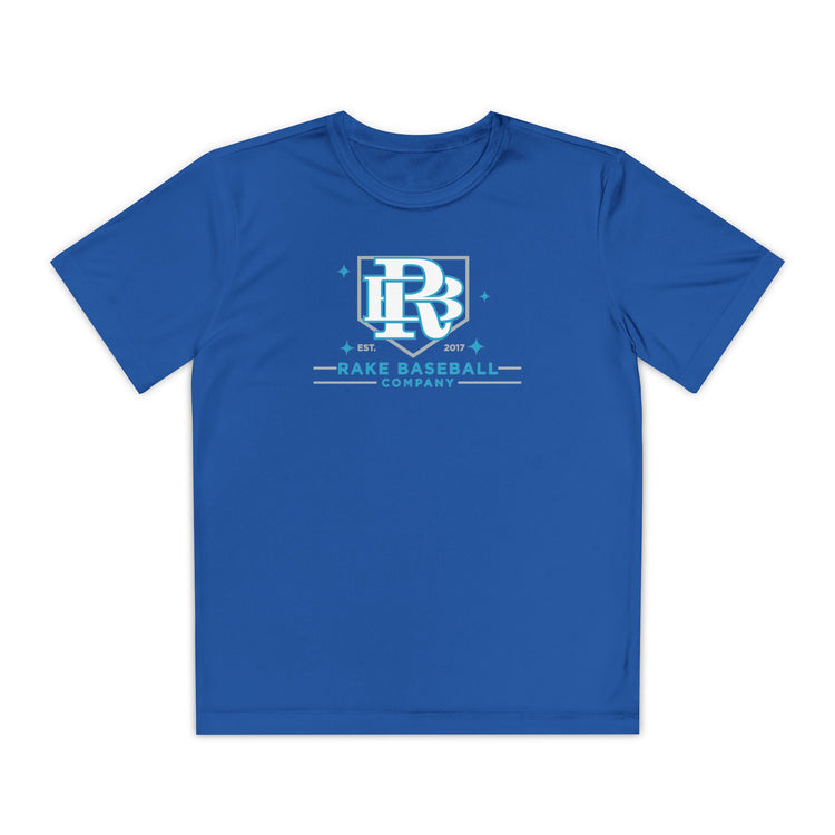 Kids Rake Baseball Homeplate Tee Dry Fit Tee - Rake Baseball Company - RAKE BASEBALL | BASEBALL T-SHIRT | BASEBALL CLOTHING | GOOD VIBES ONLY