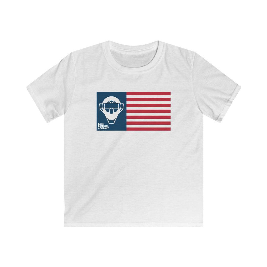 Kids Catcher's Mask Flag Tee