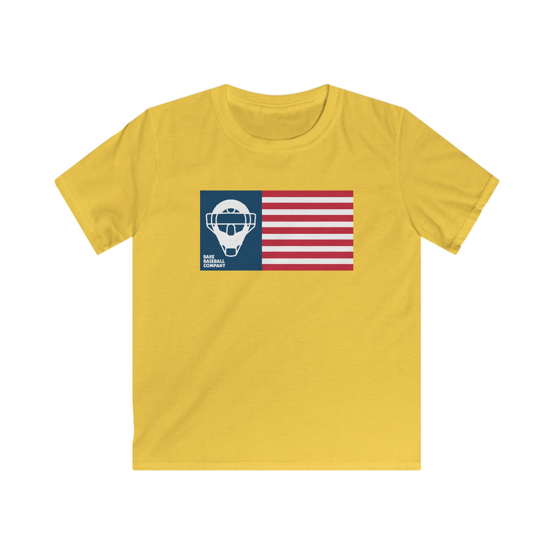 Kids Catcher's Mask Flag Tee