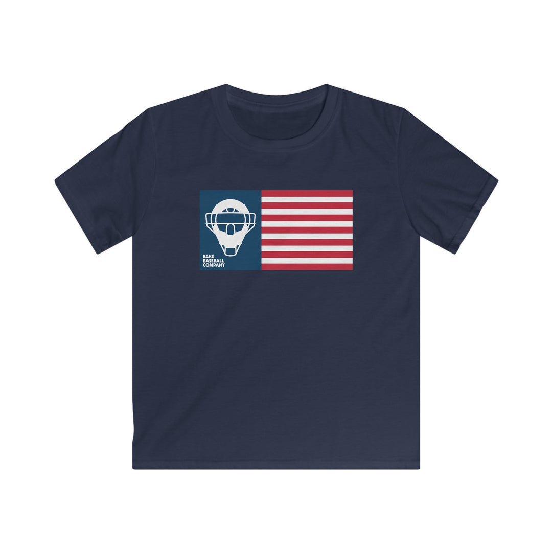 Kids Catcher's Mask Flag Tee