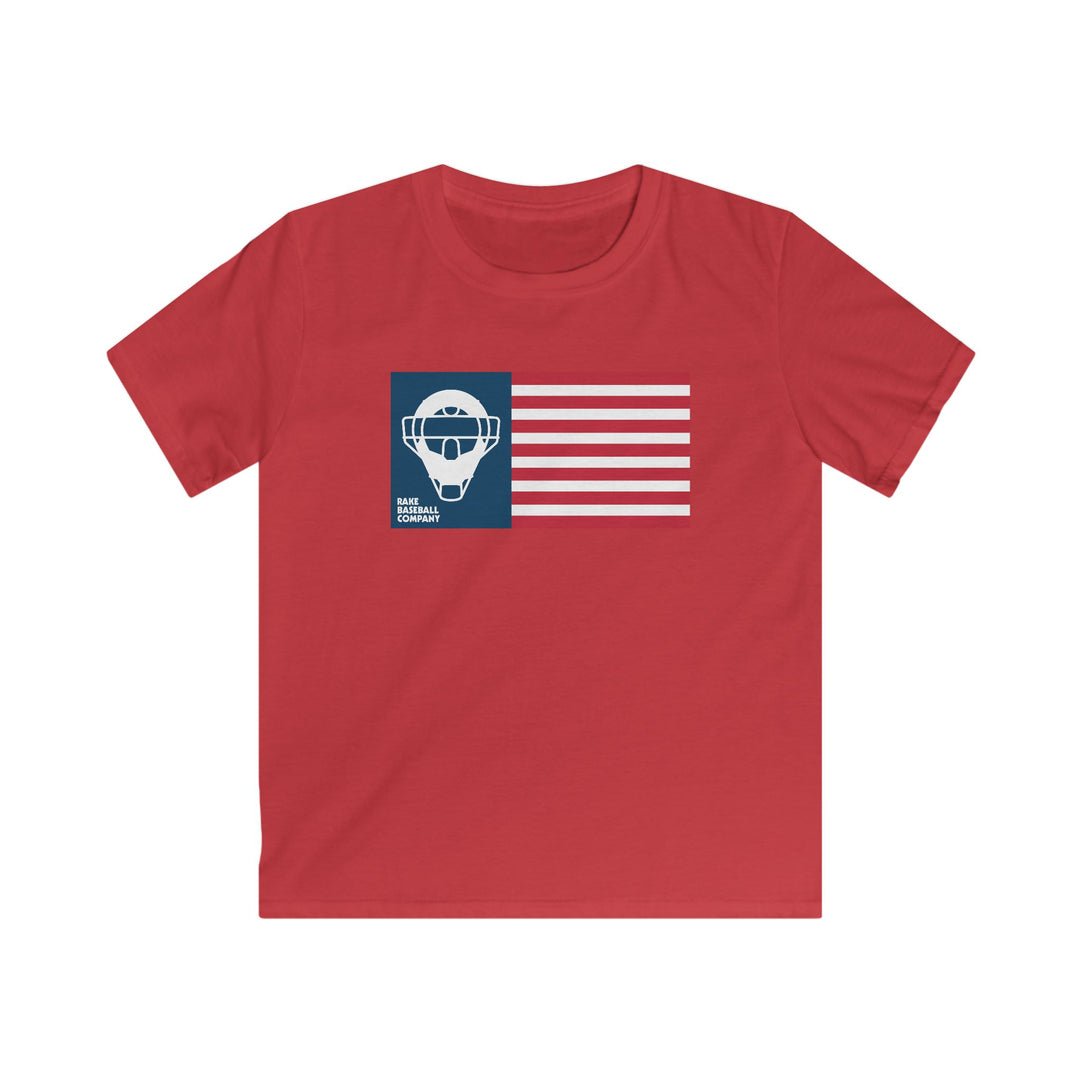 Kids Catcher's Mask Flag Tee