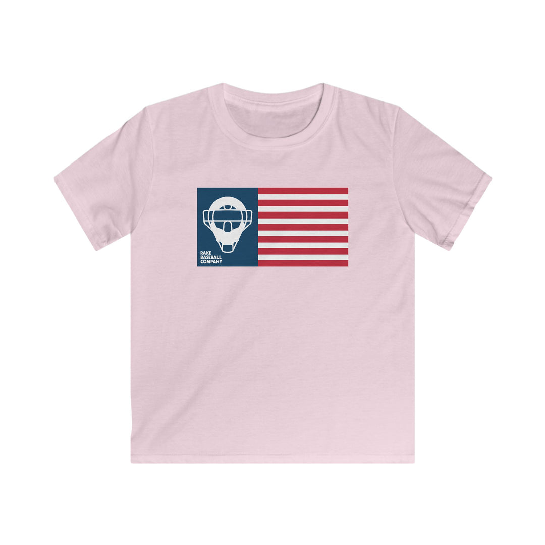Kids Catcher's Mask Flag Tee