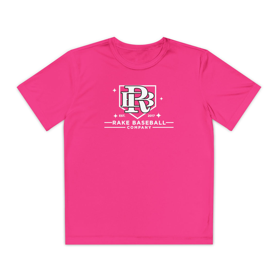 Kids Rake Baseball Homeplate Tee Dry Fit Tee - Rake Baseball Company - RAKE BASEBALL | BASEBALL T-SHIRT | BASEBALL CLOTHING | GOOD VIBES ONLY