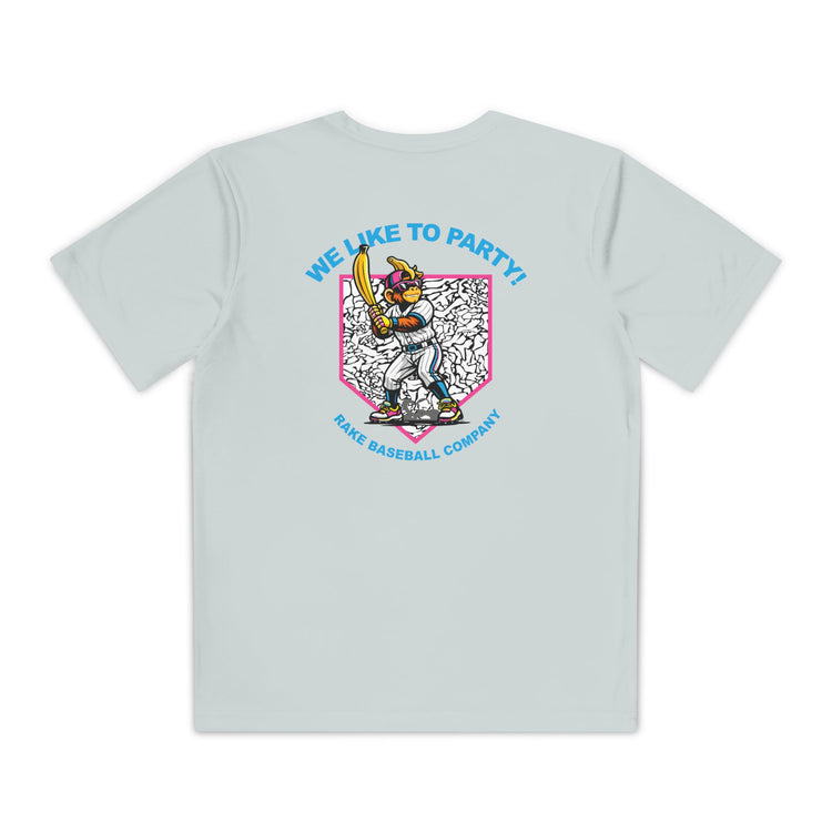 Kids Party Animals Inspired Dry Fit Tee - Rake Baseball Company - RAKE BASEBALL | BASEBALL T-SHIRT | BASEBALL CLOTHING | GOOD VIBES ONLY