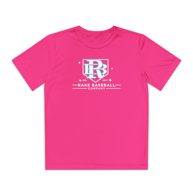 Kids Rake Baseball Homeplate Tee Dry Fit Tee - Rake Baseball Company - RAKE BASEBALL | BASEBALL T-SHIRT | BASEBALL CLOTHING | GOOD VIBES ONLY