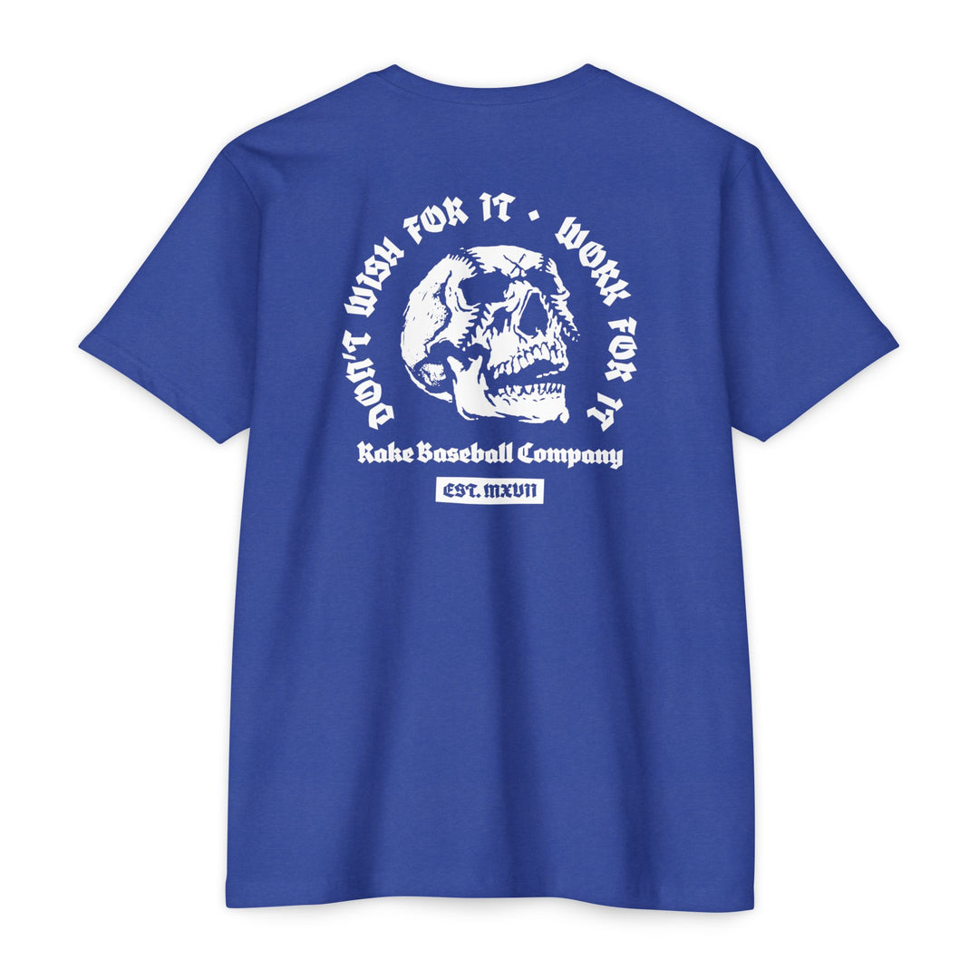 Skull Work For It Tee - Rake Baseball Company - RAKE BASEBALL | BASEBALL T-SHIRT | BASEBALL CLOTHING | GOOD VIBES ONLY