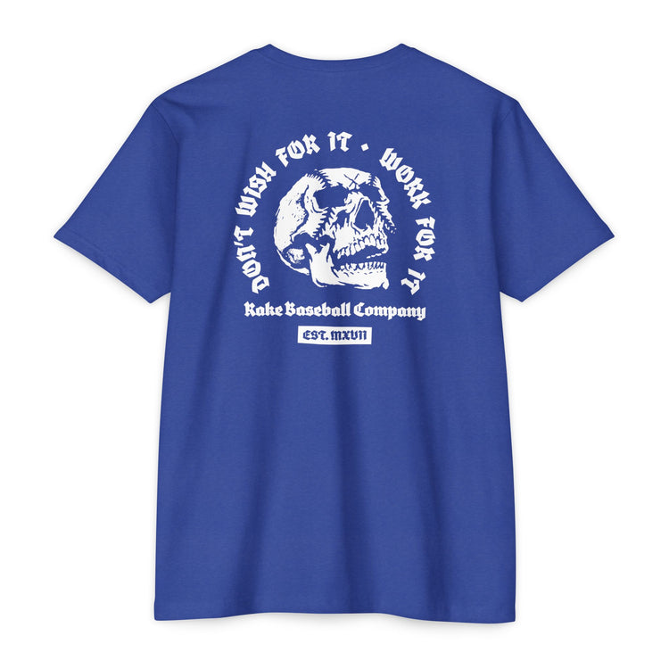 Skull Work For It Tee - Rake Baseball Company - RAKE BASEBALL | BASEBALL T-SHIRT | BASEBALL CLOTHING | GOOD VIBES ONLY