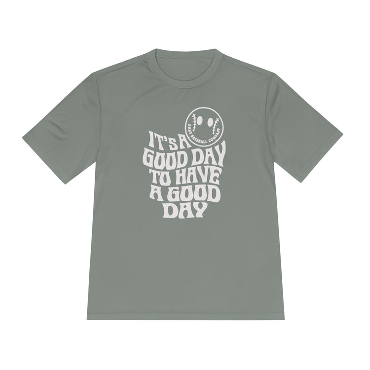 It's a Good Day Dry Fit Tee - Rake Baseball Company - RAKE BASEBALL | BASEBALL T-SHIRT | BASEBALL CLOTHING | GOOD VIBES ONLY