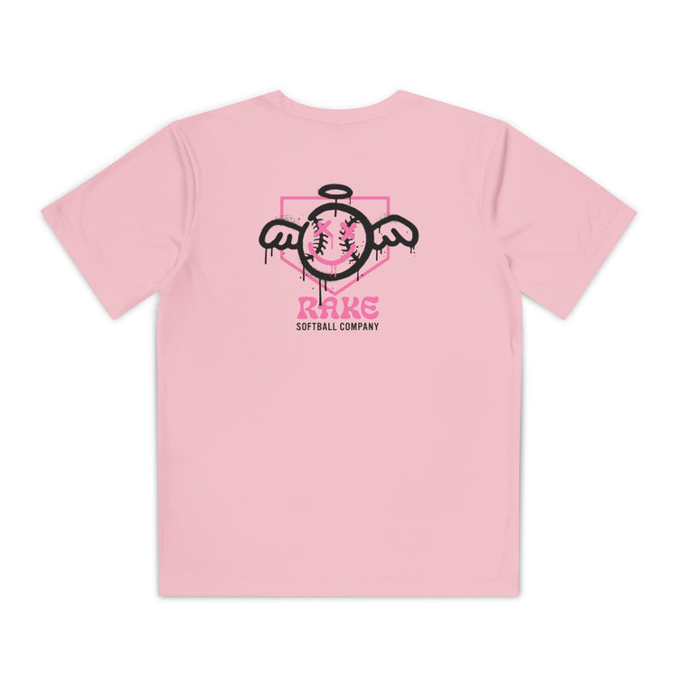 Kids She Angel Drip Softball Dry Fit Tee - Rake Baseball Company - RAKE BASEBALL | BASEBALL T-SHIRT | BASEBALL CLOTHING | GOOD VIBES ONLY