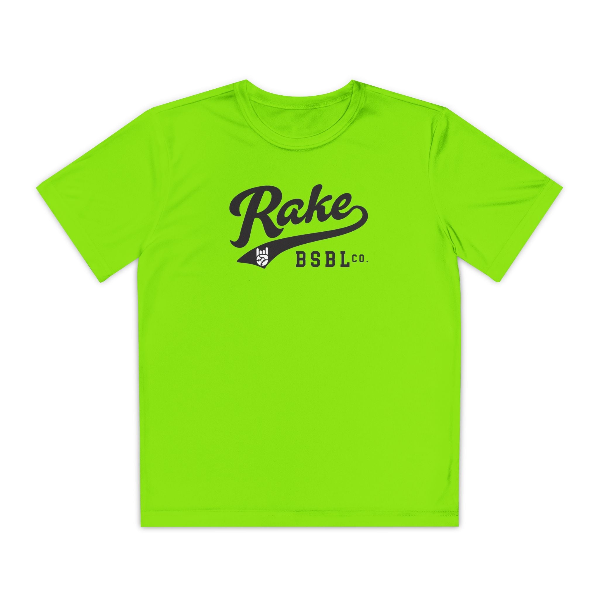 Kids Rake Script Dry Fit Tee - Rake Baseball Company - RAKE BASEBALL | BASEBALL T-SHIRT | BASEBALL CLOTHING | GOOD VIBES ONLY