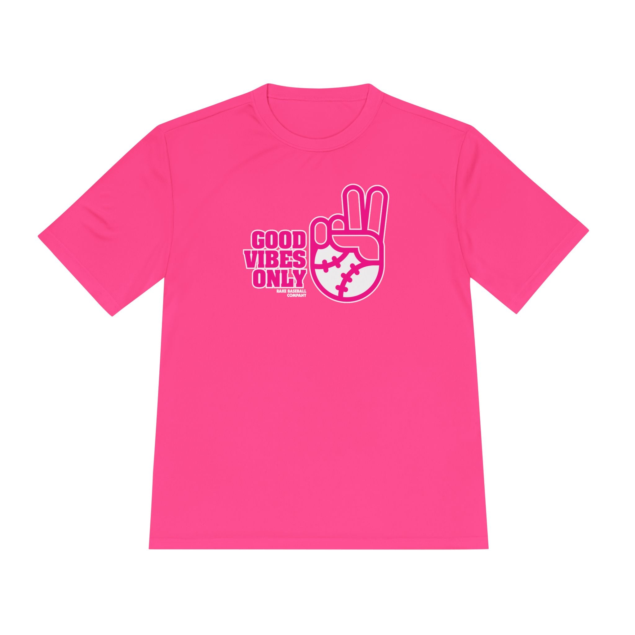 Good Vibes Only Dry Fit Tee - Rake Baseball Company - RAKE BASEBALL | BASEBALL T-SHIRT | BASEBALL CLOTHING | GOOD VIBES ONLY