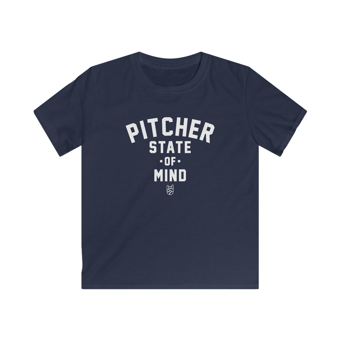 Kids Pitcher State of Mind Tee - Rake Baseball Company - RAKE BASEBALL | BASEBALL T-SHIRT | BASEBALL CLOTHING | GOOD VIBES ONLY
