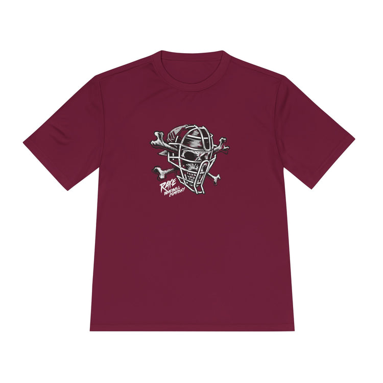 Skull & Bones Catching Dry Fit Tee - Rake Baseball Company - RAKE BASEBALL | BASEBALL T-SHIRT | BASEBALL CLOTHING | GOOD VIBES ONLY