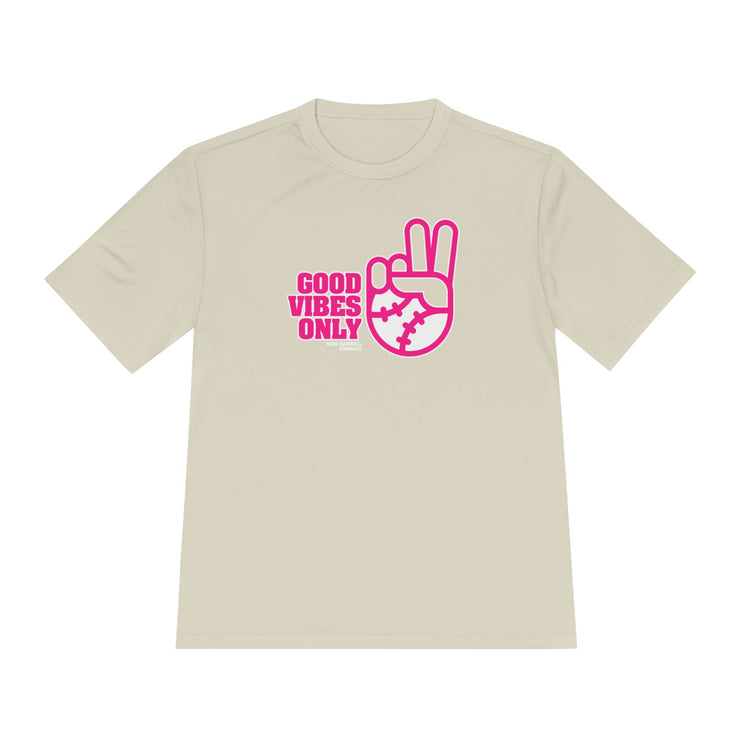 Good Vibes Only Dry Fit Tee - Rake Baseball Company - RAKE BASEBALL | BASEBALL T-SHIRT | BASEBALL CLOTHING | GOOD VIBES ONLY