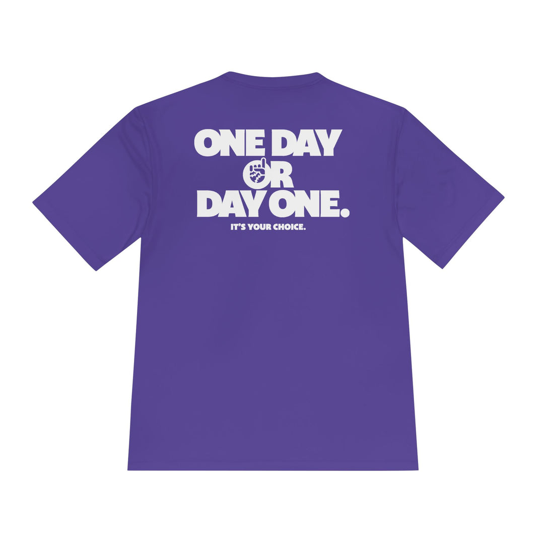 One Day or Day One Dry Fit Tee - Rake Baseball Company - RAKE BASEBALL | BASEBALL T-SHIRT | BASEBALL CLOTHING | GOOD VIBES ONLY