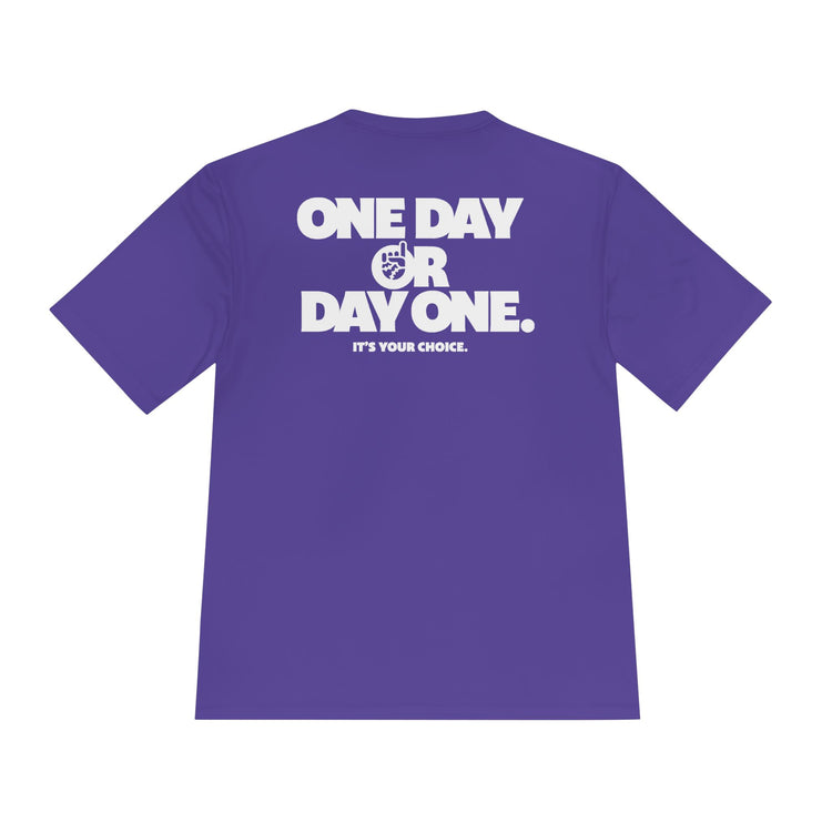One Day or Day One Dry Fit Tee - Rake Baseball Company - RAKE BASEBALL | BASEBALL T-SHIRT | BASEBALL CLOTHING | GOOD VIBES ONLY
