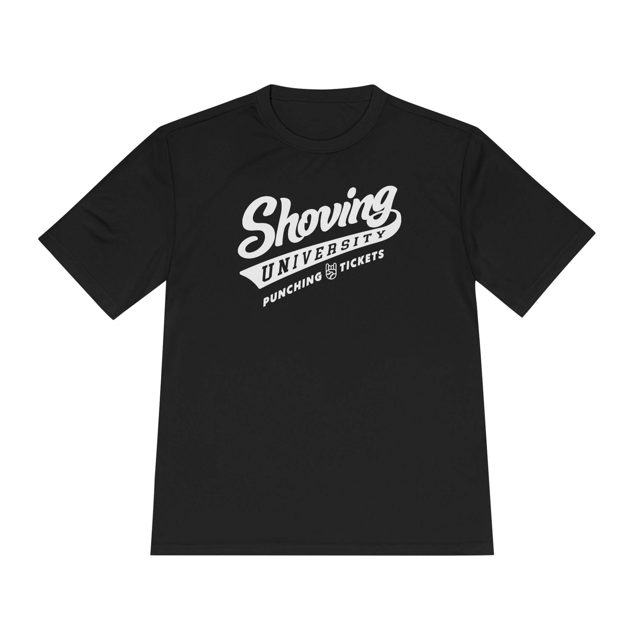 Shoving University Dry Fit Tee - Rake Baseball Company - RAKE BASEBALL | BASEBALL T-SHIRT | BASEBALL CLOTHING | GOOD VIBES ONLY