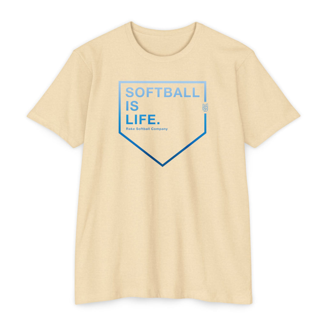 Softball Is Life Tee - Rake Baseball Company - RAKE BASEBALL | BASEBALL T-SHIRT | BASEBALL CLOTHING | GOOD VIBES ONLY