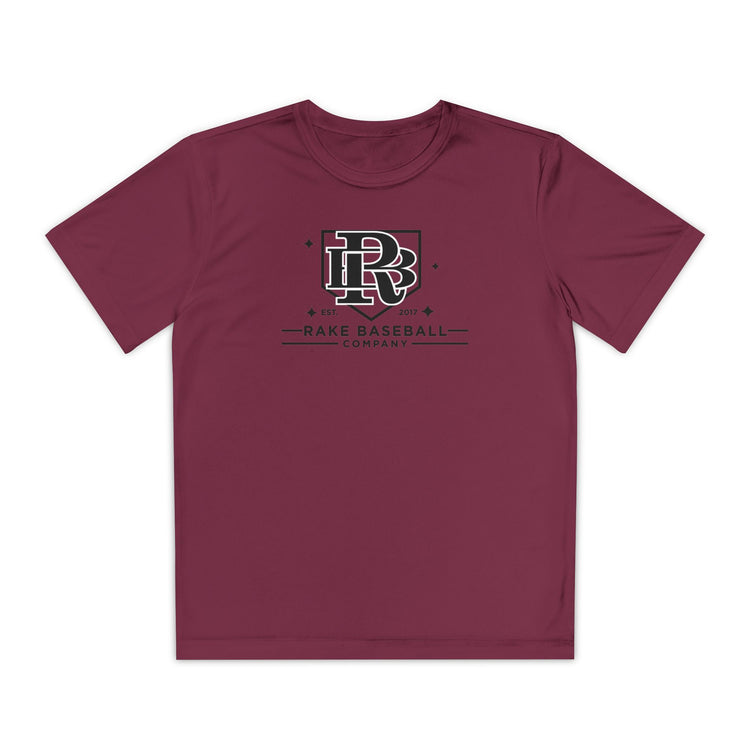 Kids Rake Baseball Homeplate Tee Dry Fit Tee - Rake Baseball Company - RAKE BASEBALL | BASEBALL T-SHIRT | BASEBALL CLOTHING | GOOD VIBES ONLY