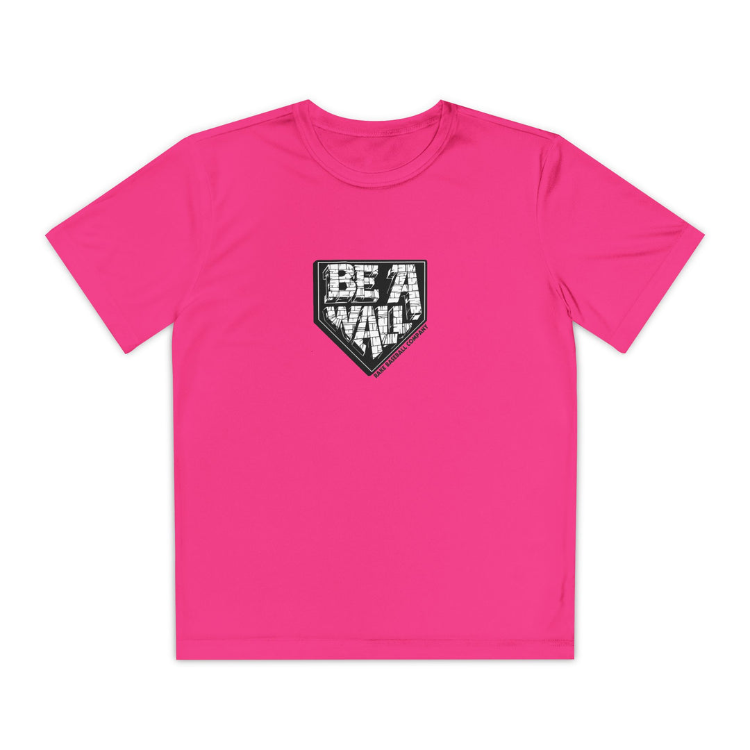 Kids Be A Wall Dry Fit Tee - Rake Baseball Company - RAKE BASEBALL | BASEBALL T-SHIRT | BASEBALL CLOTHING | GOOD VIBES ONLY