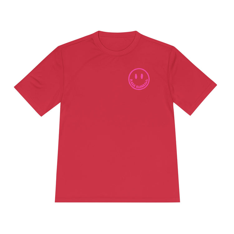 Rake Smile Dry Fit Tee - Rake Baseball Company - RAKE BASEBALL | BASEBALL T-SHIRT | BASEBALL CLOTHING | GOOD VIBES ONLY