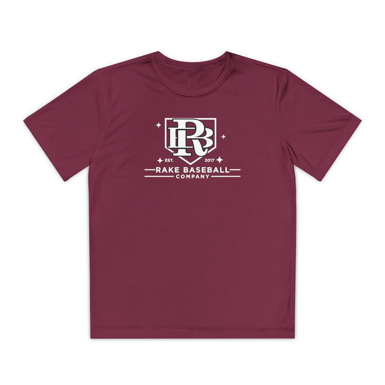 Kids Rake Baseball Homeplate Tee Dry Fit Tee - Rake Baseball Company - RAKE BASEBALL | BASEBALL T-SHIRT | BASEBALL CLOTHING | GOOD VIBES ONLY