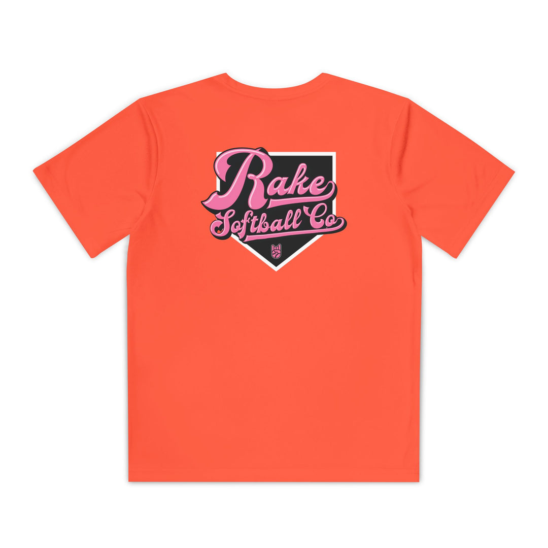 Kids Rake Softball Co. Dry Fit Tee - Rake Baseball Company - RAKE BASEBALL | BASEBALL T-SHIRT | BASEBALL CLOTHING | GOOD VIBES ONLY