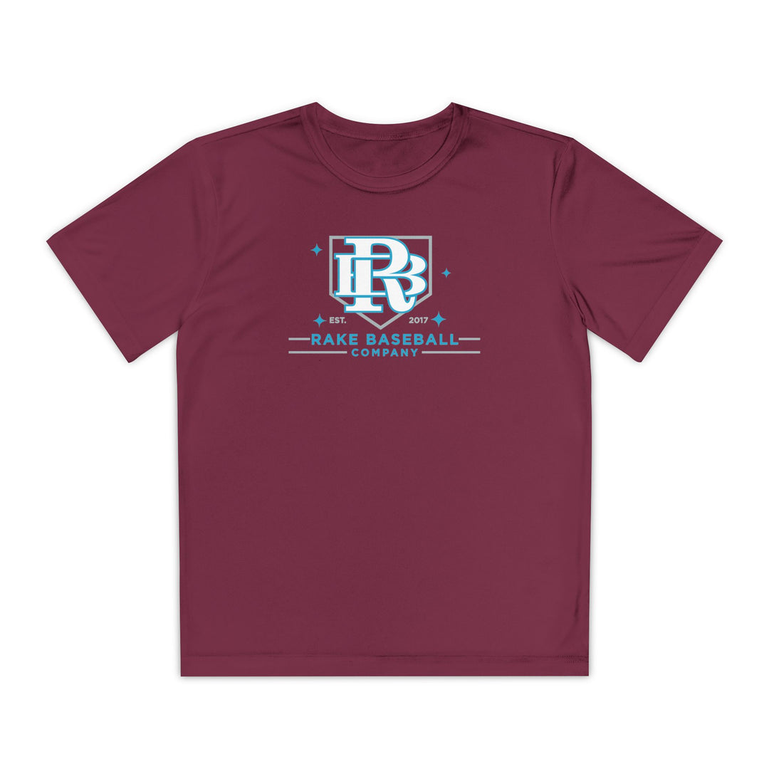 Kids Rake Baseball Homeplate Tee Dry Fit Tee - Rake Baseball Company - RAKE BASEBALL | BASEBALL T-SHIRT | BASEBALL CLOTHING | GOOD VIBES ONLY