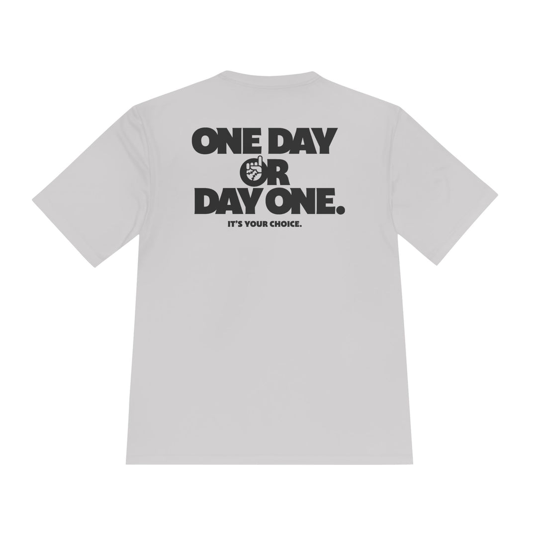 One Day or Day One Dry Fit Tee - Rake Baseball Company - RAKE BASEBALL | BASEBALL T-SHIRT | BASEBALL CLOTHING | GOOD VIBES ONLY