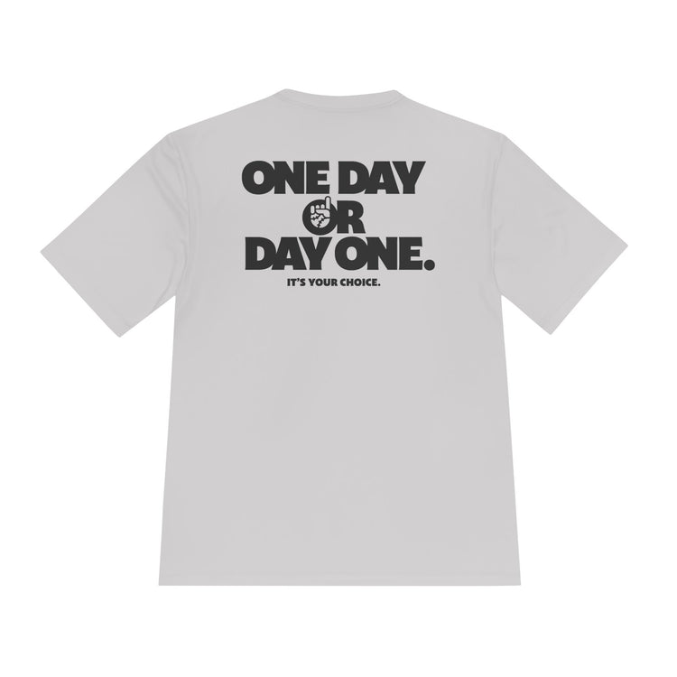 One Day or Day One Dry Fit Tee - Rake Baseball Company - RAKE BASEBALL | BASEBALL T-SHIRT | BASEBALL CLOTHING | GOOD VIBES ONLY
