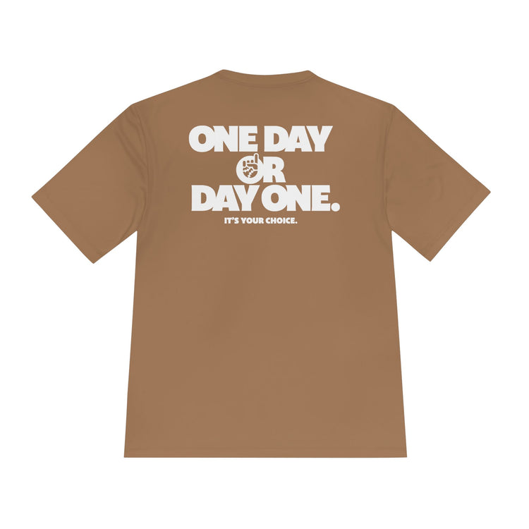 One Day or Day One Dry Fit Tee - Rake Baseball Company - RAKE BASEBALL | BASEBALL T-SHIRT | BASEBALL CLOTHING | GOOD VIBES ONLY