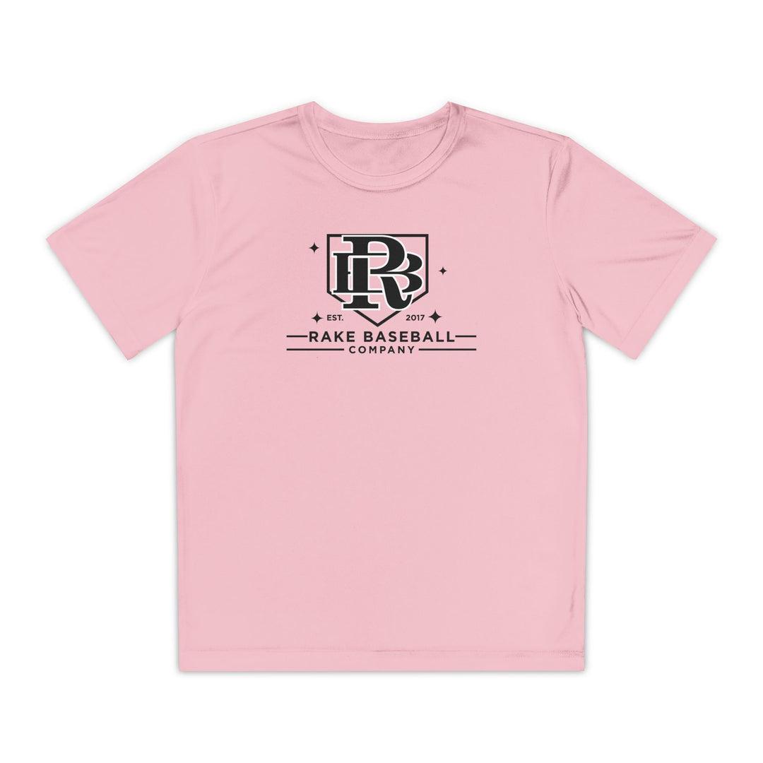Kids Rake Baseball Homeplate Tee Dry Fit Tee - Rake Baseball Company - RAKE BASEBALL | BASEBALL T-SHIRT | BASEBALL CLOTHING | GOOD VIBES ONLY