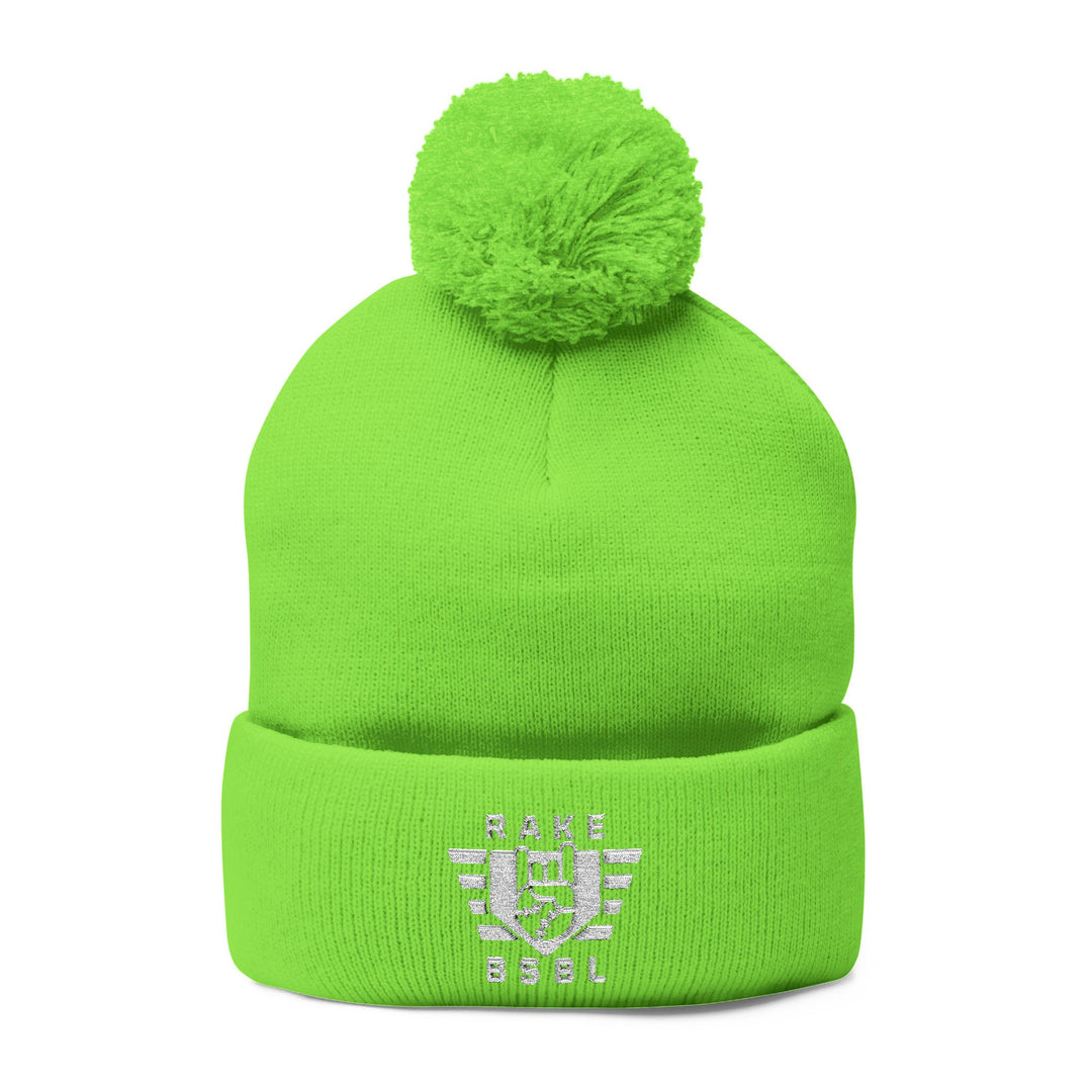Rake Flag Pom-Pom Beanie