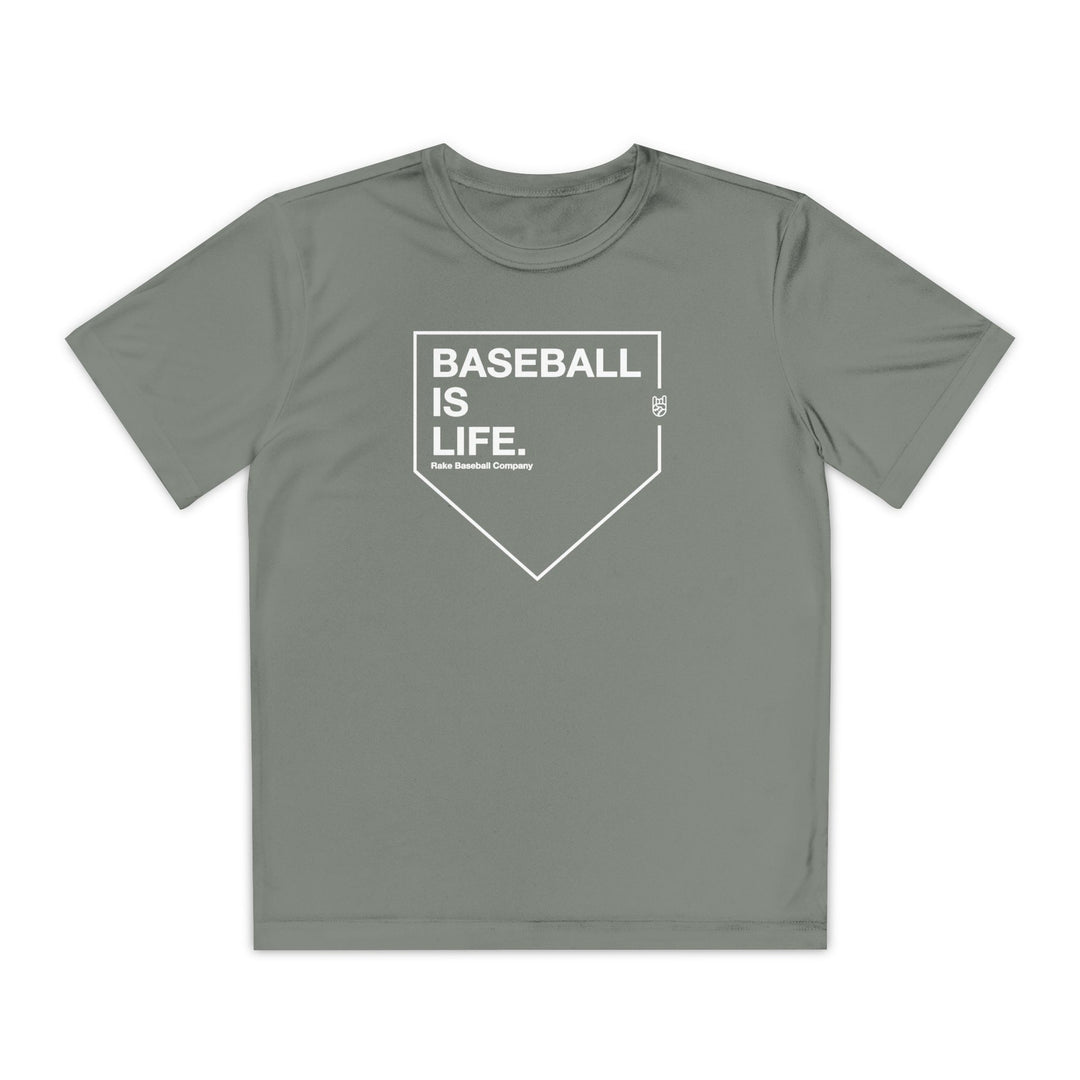 Kids Baseball Is Life Dry Fit Tee