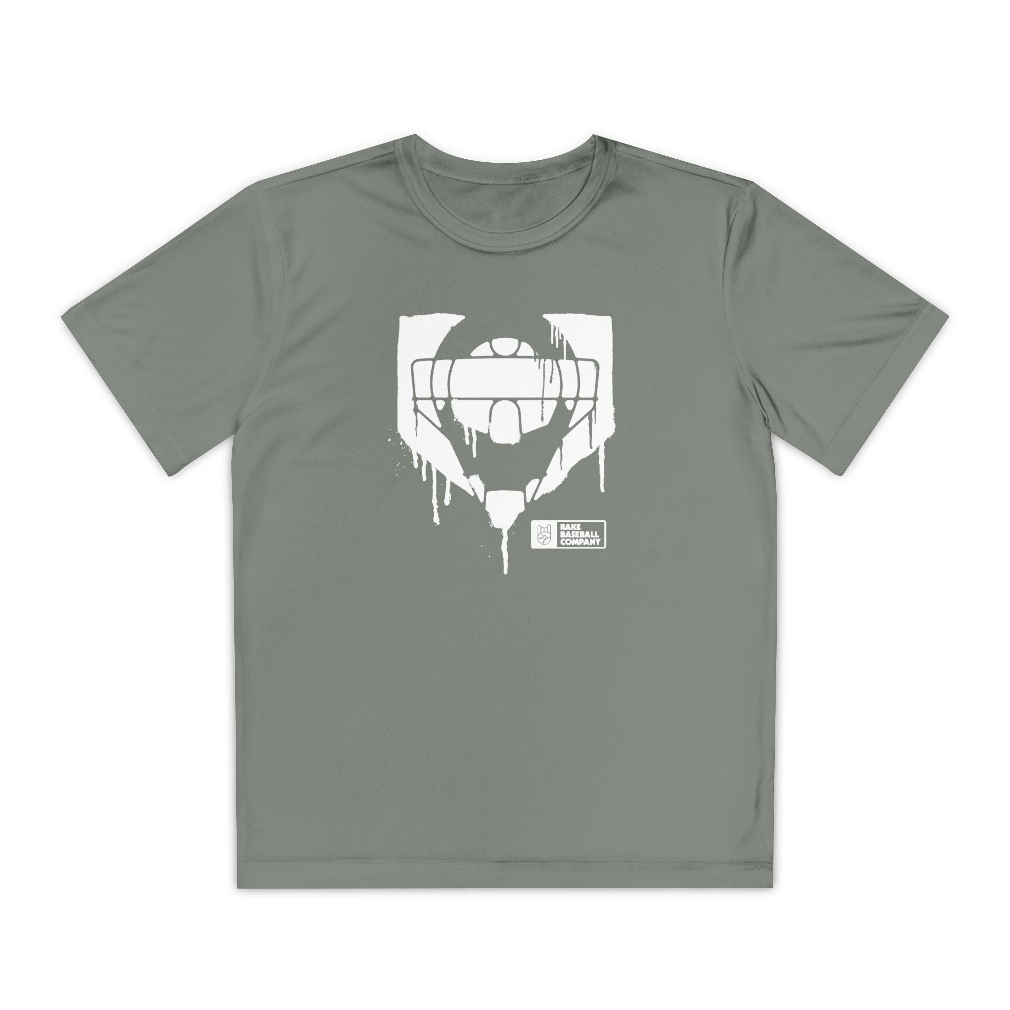 Kids Catcher's Drip Dry Fit Tee - Rake Baseball Company - RAKE BASEBALL | BASEBALL T-SHIRT | BASEBALL CLOTHING | GOOD VIBES ONLY