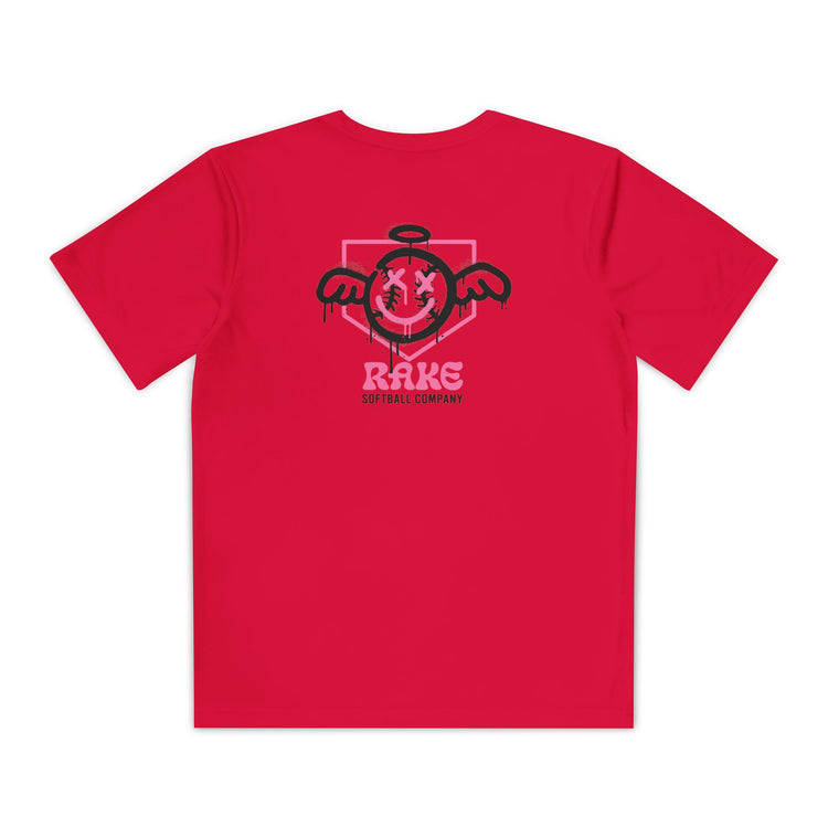 Kids She Angel Drip Softball Dry Fit Tee - Rake Baseball Company - RAKE BASEBALL | BASEBALL T-SHIRT | BASEBALL CLOTHING | GOOD VIBES ONLY