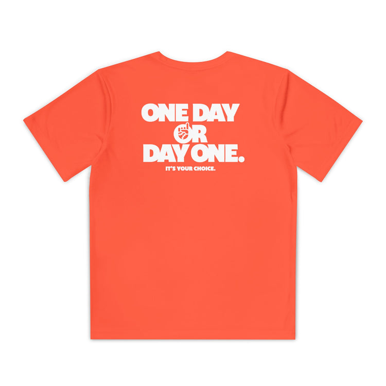 Kids One Day or Day One Dry Fit Tee - Rake Baseball Company - RAKE BASEBALL | BASEBALL T-SHIRT | BASEBALL CLOTHING | GOOD VIBES ONLY