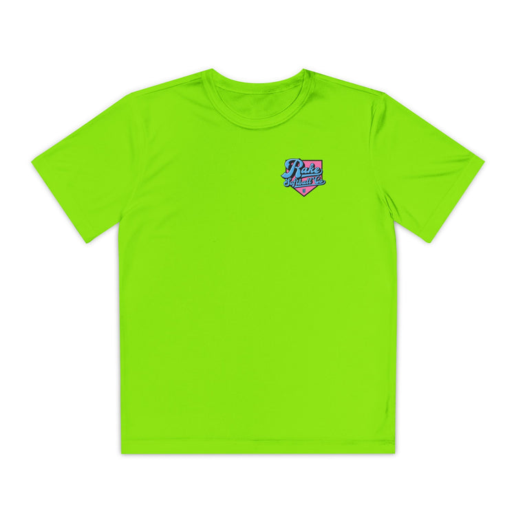Kids Rake Softball Co. Dry Fit Tee - Rake Baseball Company - RAKE BASEBALL | BASEBALL T-SHIRT | BASEBALL CLOTHING | GOOD VIBES ONLY