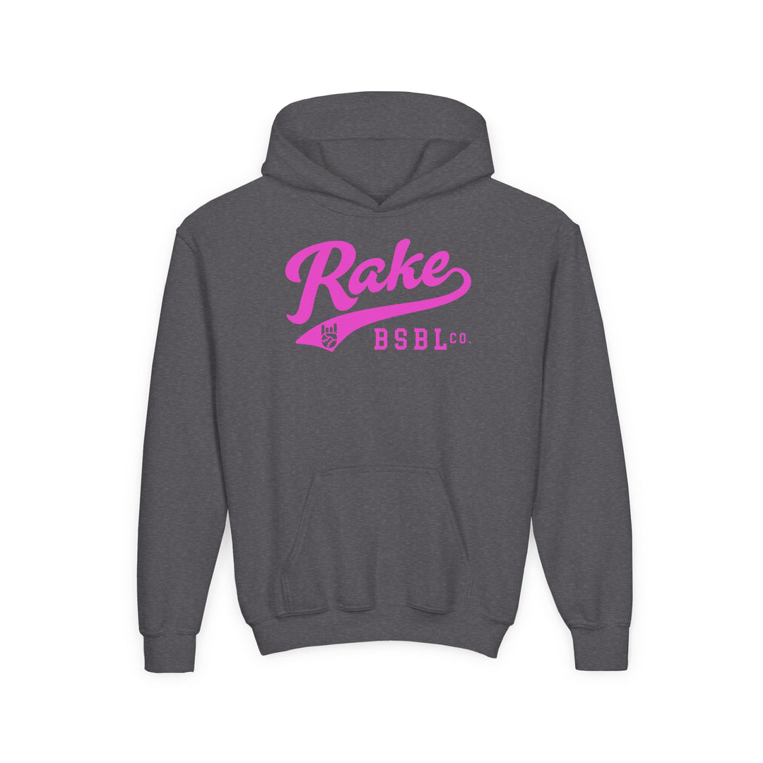Kids Rake Script (Pink) Hoodie